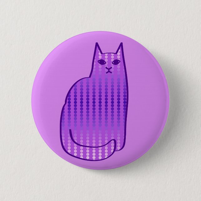 Moderne Katze, Orchid und Lila Button (Vorderseite)