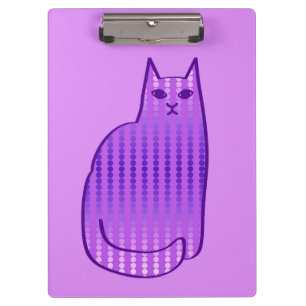 Moderne Katze, Orchid und Lila Klemmbrett
