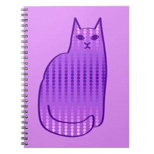 Moderne Katze, Orchid und Lila Notizblock
