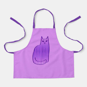 Moderne Katze, Orchid und Lila Schürze