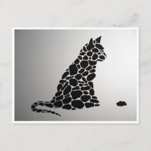 moderne Katze Postkarte