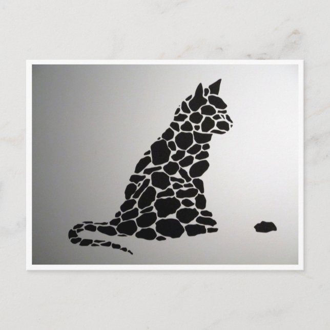 moderne Katze Postkarte (Vorderseite)