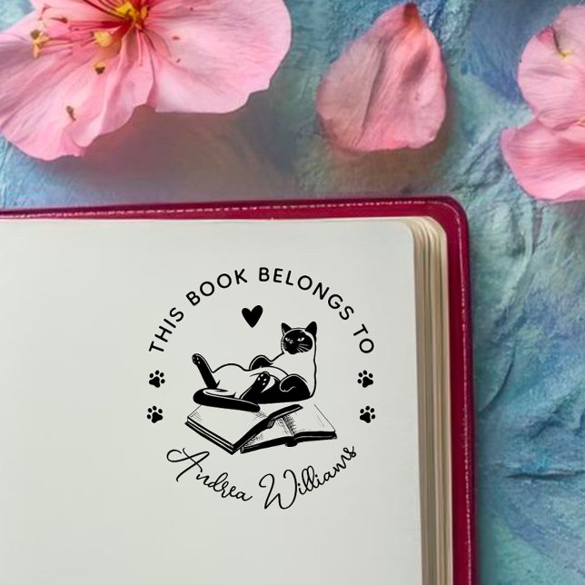 Moderne Katzen lieben maßgeschneidertes Buch Gummistempel (Von Creator hochgeladen)