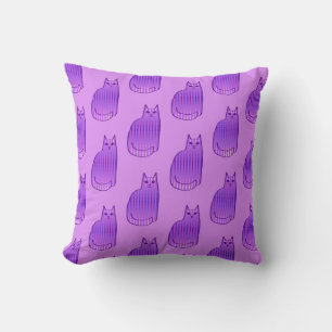 Moderne Katzen, Orchid und Lila Kissen