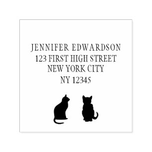 Moderne Katzen-Silhouetten kundenspezifische Permastempel