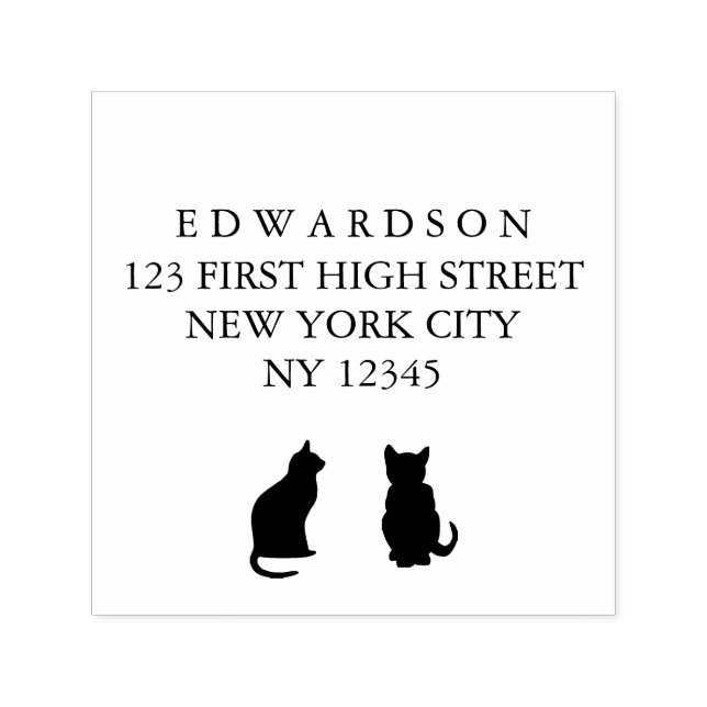 Moderne KatzenSilhouetten für die Briefmarke von R Permastempel (Design)