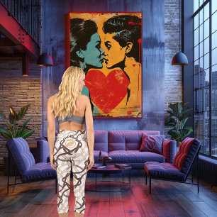 Moderne keltische Knotendesign-, Braun- und Goldak Capri Leggings