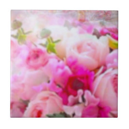 Moderne Keramik mit rosa Rosa Kachel