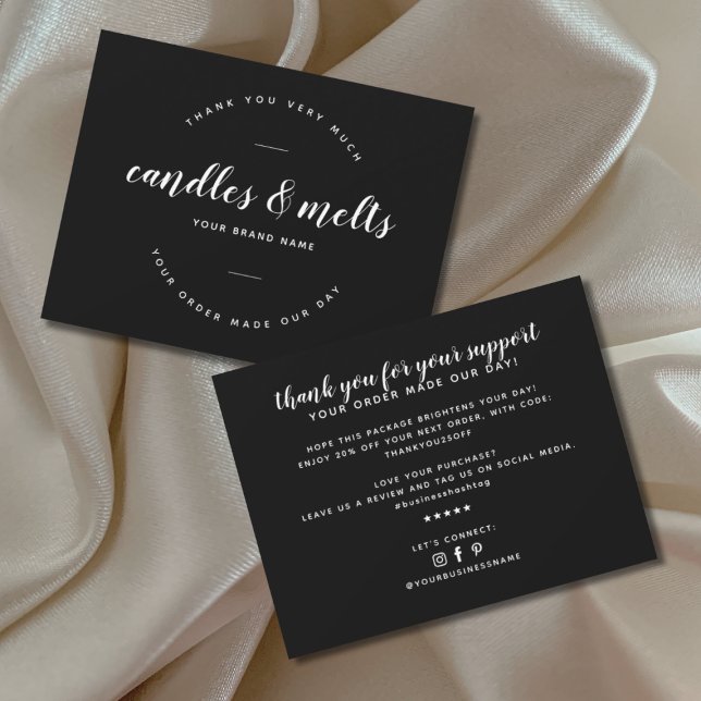 Moderne Kerzen und schmelzen kleine Unternehmen Dankeskarte (Von Creator hochgeladen)