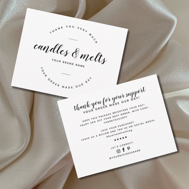 Moderne Kerzen und schmelzen kleine Unternehmen Dankeskarte (Von Creator hochgeladen)