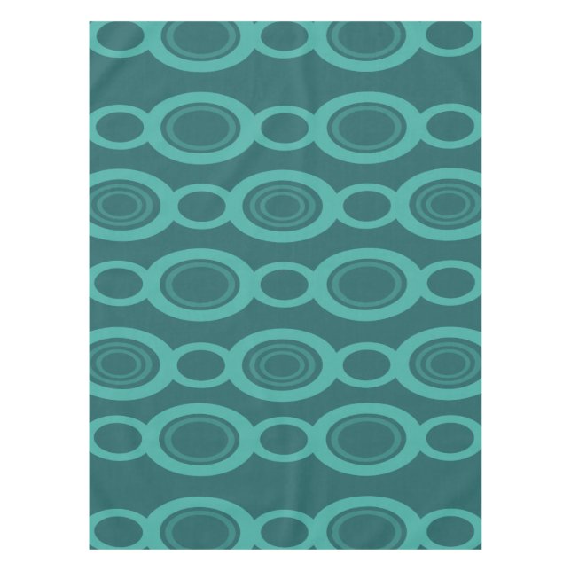 Moderne Kettenverbindungen Aquamarin Tischdecke (Vorderseite)