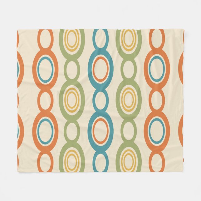 Moderne Kettenverknüpfungen Mitte des Jahrhunderts Fleecedecke (Vorderseite (Horizontal))