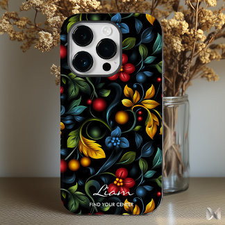Moderne Khokhloma Drehung in fett gefärbten Farben Case-Mate iPhone 14 Pro Hülle