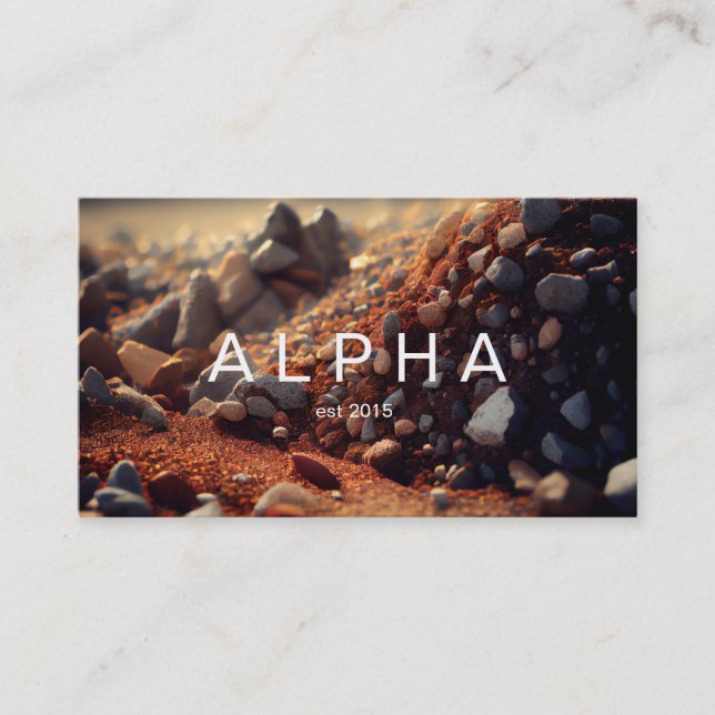Moderne Kies Rock Background Design Business Card Visitenkarte (Vorderseite)