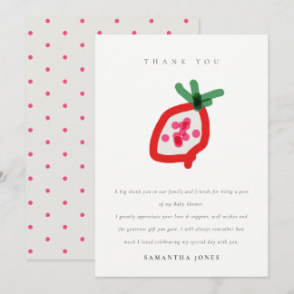 Moderne Kinder handgezeichnete Dragon Fruit Baby D Dankeskarte
