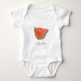 Moderne Kinder Handgezeichnete Rote Wassermelone F Baby Strampler