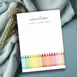 Moderne Kinder lehren farbenfroh Rainbow Crayon Co Mitteilungskarte