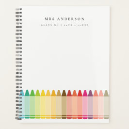 Moderne Kinder lehren farbenfroh Rainbow Crayon Co Planer