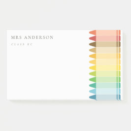Moderne Kinder lehren farbenfroh Rainbow Crayon Co Post-it Klebezettel