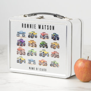 Moderne Kinder-Monstertrucks Metall Brotdose
