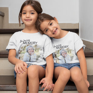 Moderne   Kinder   Oma Foto Gedenkstätte T-Shirt