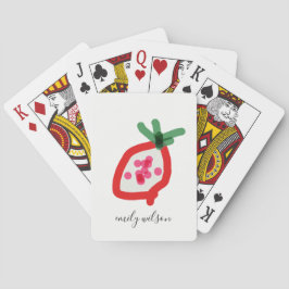 Moderne Kinder Schullehrer Hand Drachenfrucht Spielkarten