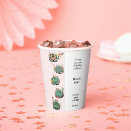 Moderne Kinderspülung Cactus Baby Shower Pappbecher