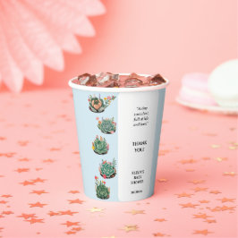 Moderne Kinderspülung Cactus Baby Shower Pappbecher