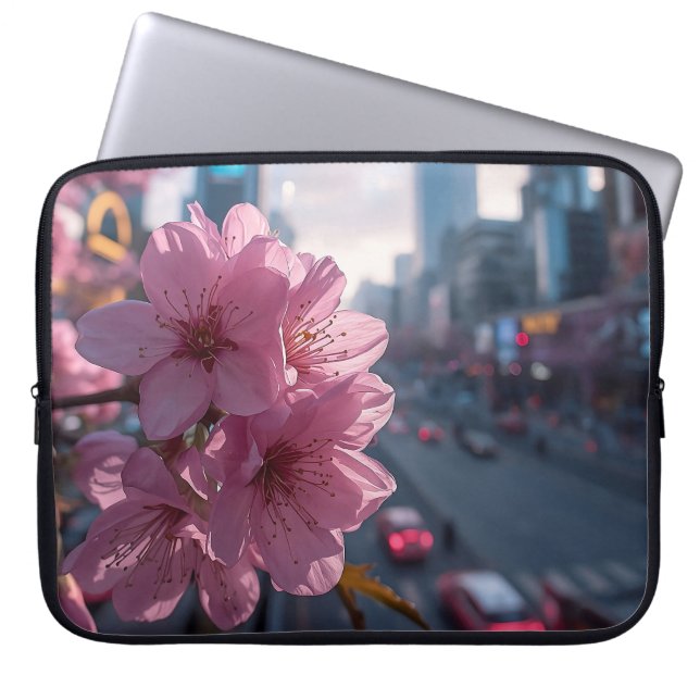 Moderne Kirschblüte 4,5m Laptopschutzhülle (Vorderseite)