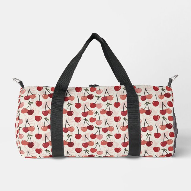 Moderne Kirschmuster Duffle Bag (Vorderseite)
