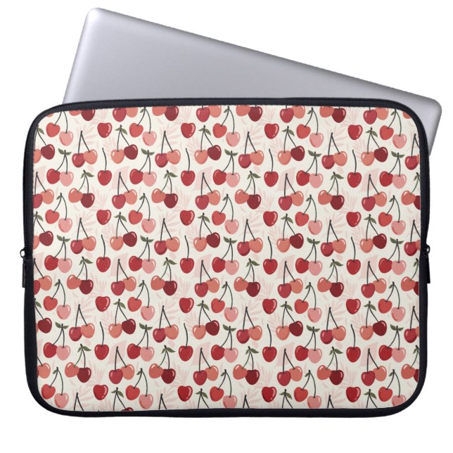 Moderne Kirschmuster Laptopschutzhülle (Vorderseite)