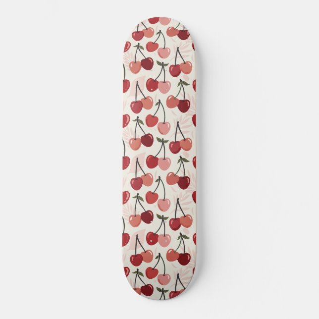 Moderne Kirschmuster Skateboard (Vorderseite)
