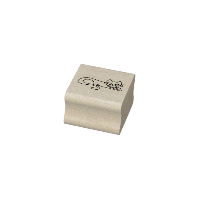 Moderne Kitty Cat Kontur Gummi Briefmarke Gummistempel (Stempel)