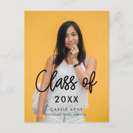 Moderne Klasse 2025 Abschluss Foto Postkarte