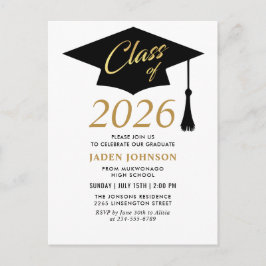 Moderne Klasse 2025 Einladung zur Graduiertengrupp Postkarte