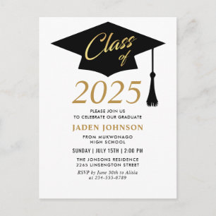 Moderne Klasse 2025 Einladung zur Graduiertengrupp Postkarte