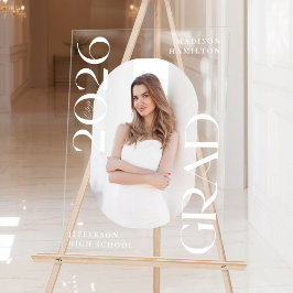 Moderne Klasse 2025 Foto Abschluss Willkommen Acrylschild