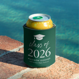 Moderne Klasse 2025 Script Green Abschluss Dosenkühler