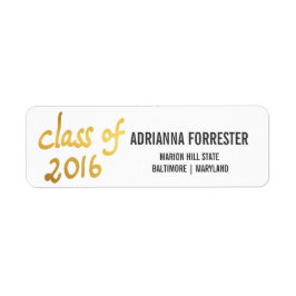 Moderne Klasse des Graduates für Goldfoil-Typograf