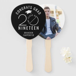 Moderne Klasse von Foto Glückwunschs Grad Cap Blac Fächer