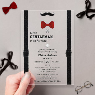 Moderne Klassik Kleine Gentleman Niedlich Babydusc Acryleinladungen