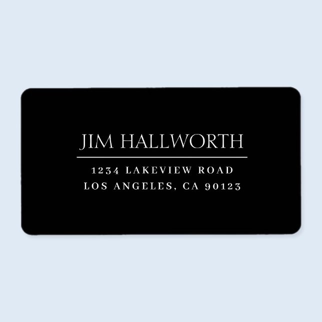 Moderne Klassik Schwarz & Weiß Adressaufkleber (Von Creator hochgeladen)