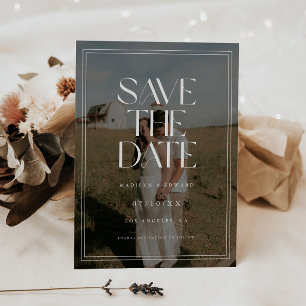 Moderne klassische, fette typografische Hochzeitsf Save The Date