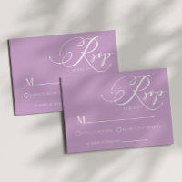 Moderne Klassische Flieder-Lavendel-Hochzeits-RSVP