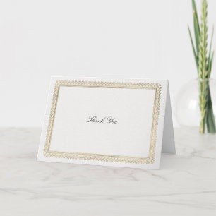 Moderne Klassische Formelle Goldene Lys Elfenbein  Dankeskarte