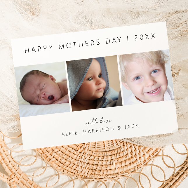 Moderne klassische FotoCollage Feiertagskarte (Von Creator hochgeladen)