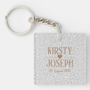 Moderne klassische goldene Hochzeit elegantes Must Schlüsselanhänger