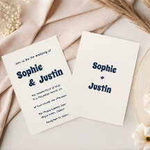 Moderne klassische Hochzeit in Navyblau und Creme