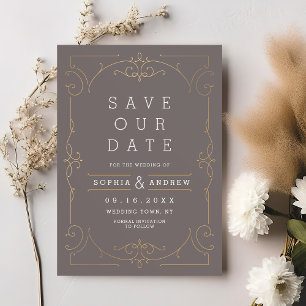 Moderne klassische Hochzeit retten das Datum Save The Date