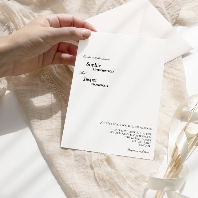 Moderne klassische Hochzeitseinladung Einladung (Von Creator hochgeladen)